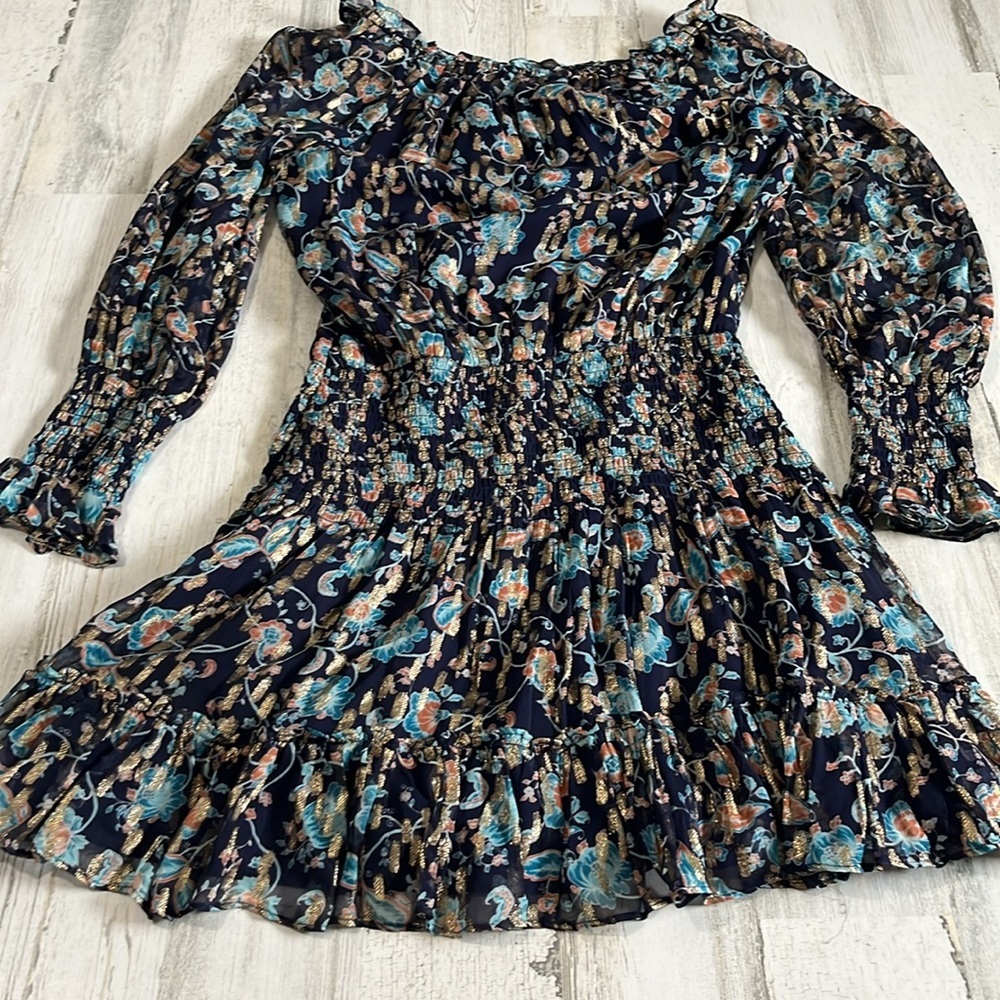 Ramy Brook Printed Willow Off The Shoulder Mini Dress - Picture 6 of 8